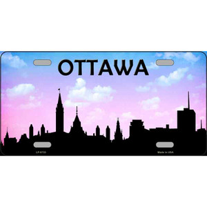 Ottawa Silhouette Wholesale Metal Novelty License Plate