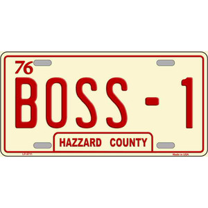 Boss 1 Wholesale Metal Novelty License Plate