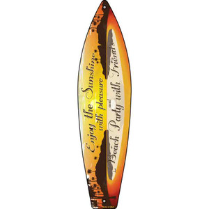 Enjoy The Sunshine Wholesale Metal Novelty Surfboard Sign