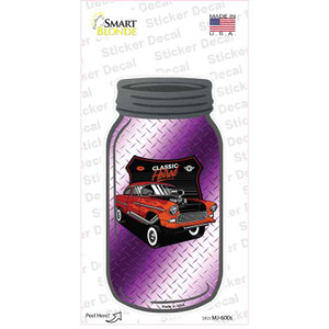 Classic Hot Rod Purple Diamond Wholesale Novelty Mason Jar Sticker Decal