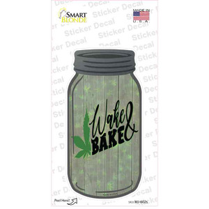 Wake and Bake Wholesale Novelty Mason Jar Sticker Decal