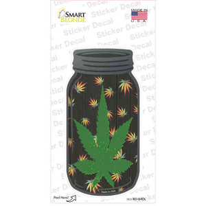 Pot Leaf Wholesale Novelty Mason Jar Sticker Decal