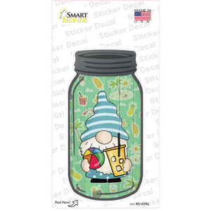 Gnome With Beachball Wholesale Novelty Mason Jar Sticker Decal