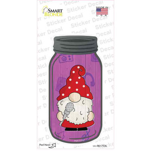 Gnome With Microphone Wholesale Novelty Mason Jar Sticker Decal