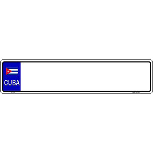 Cuba Blank Novelty Wholesale Metal European License Plate