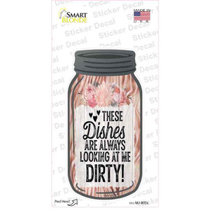 Dishes Looking At Me Dirty Wholesale Novelty Mason Jar Sticker Decal
