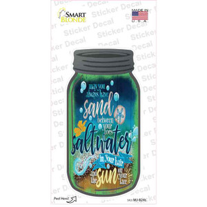 Sand Saltwater Sun On Your Face Wholesale Novelty Mason Jar Sticker Decal