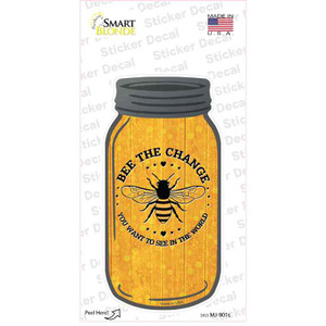 Bee The Change Wholesale Novelty Mason Jar Sticker Decal