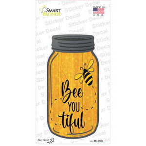 Bee You Tiful Wholesale Novelty Mason Jar Sticker Decal