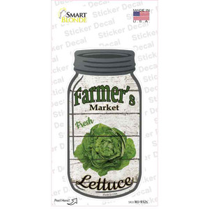 Lettuce Farmers Market Wholesale Novelty Mason Jar Sticker Decal