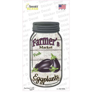 Eggplants Farmers Market Wholesale Novelty Mason Jar Sticker Decal