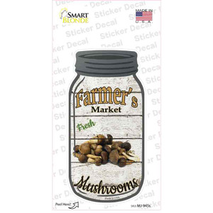 Mushrooms Farmers Market Wholesale Novelty Mason Jar Sticker Decal