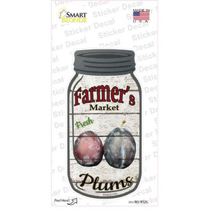 Plums Farmers Market Wholesale Novelty Mason Jar Sticker Decal