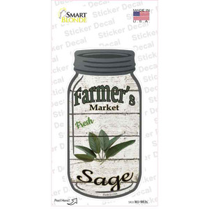 Sage Farmers Market Wholesale Novelty Mason Jar Sticker Decal