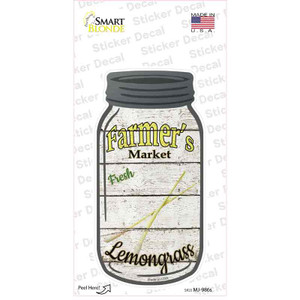 Lemongrass Farmers Market Wholesale Novelty Mason Jar Sticker Decal