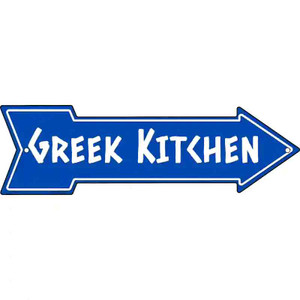 Greek Kitchen Blue Wholesale Novelty Metal Arrow Sign