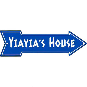 Yiayias House Blue Wholesale Novelty Metal Arrow Sign