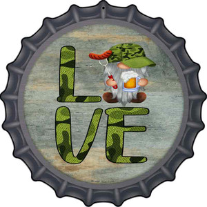 Camo Love Grilling Gnome Wholesale Novelty Metal Bottle Cap Sign