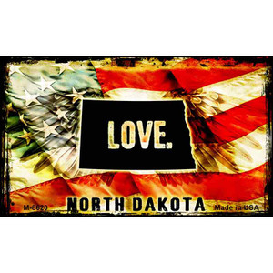 Love North Dakota Wholesale Novelty Metal Magnet