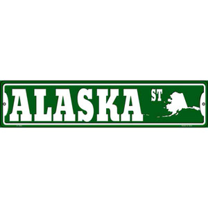 Alaska St Silhouette Wholesale Novelty Metal Street Sign