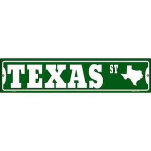 Texas St Silhouette Wholesale Novelty Metal Street Sign