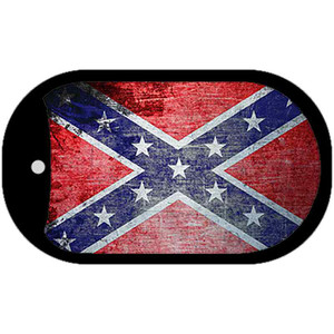 Confederate Flag Scratched Chrome Wholesale Novelty Metal Dog Tag Necklace