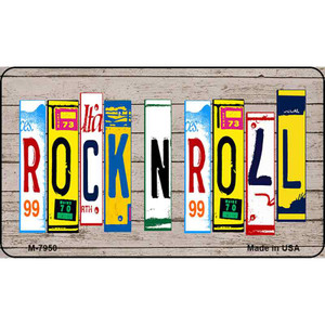 Rock N Roll Wood License Plate Art Wholesale Novelty Metal