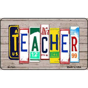 Teacher Wood License Plate Art Wholesale Novelty Metal Magnet