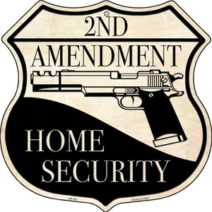 Pistol Home Security Wholesale Novelty Metal Highway Shield