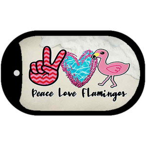 Peace Love Flamingos Wholesale Novelty Metal Dog Tag Necklace