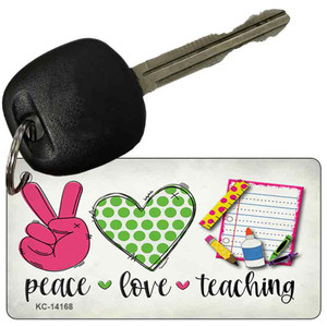 Peace Love Teaching Wholesale Novelty Metal Key Chain