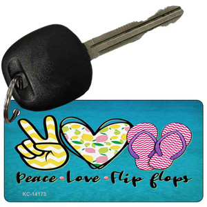 Peace Love Flip Flops Wholesale Novelty Metal Key Chain