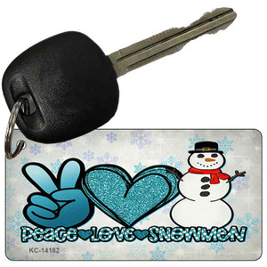 Peace Love Snowman Wholesale Novelty Metal Key Chain