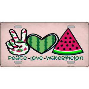 Peace Love Watermelon Wholesale Novelty Metal License Plate