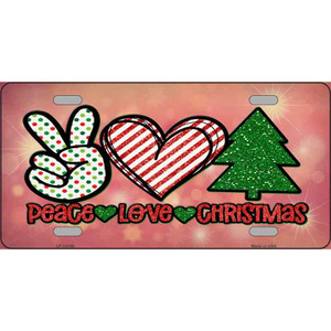 Peace Love Christmas Wholesale Novelty Metal License Plate