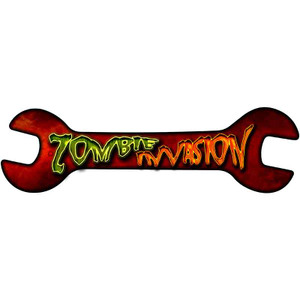 Zombie Invasion Wholesale Novelty Metal Wrench Sign