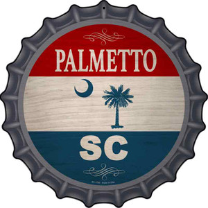 Palmetto SC Flag Wholesale Novelty Metal Bottle Cap Sign BC-1785