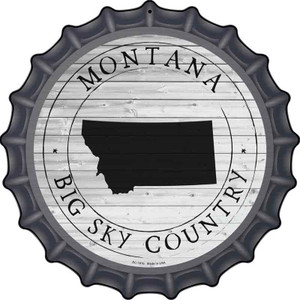 Montana Big Sky Country Wholesale Novelty Metal Bottle Cap Sign BC-1816