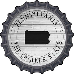 Pennsylvania Quaker State Wholesale Novelty Metal Bottle Cap Sign BC-1828
