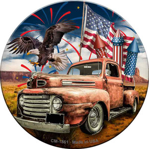 Eagle Rusty Truck Wholesale Novelty Circle Coaster Set of 4 CC-1861