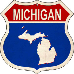 Michigan Silhouette Wholesale Novelty Metal Highway Shield HS-664