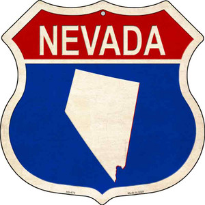 Nevada Silhouette Wholesale Novelty Metal Highway Shield HS-670