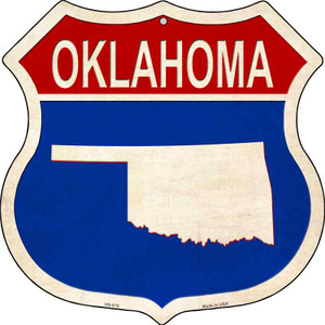 Oklahoma Silhouette Wholesale Novelty Metal Highway Shield HS-678