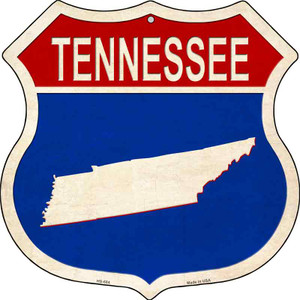 Tennessee Silhouette Wholesale Novelty Metal Highway Shield HS-684