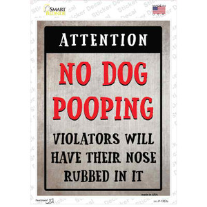 No Dog Pooping Wholesale Novelty Rectangular Sticker Decal