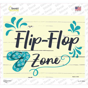 Flip Flop Zone Blue Wholesale Novelty Rectangular Sticker Decal