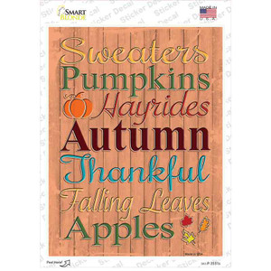 Sweaters Pumpkins Autumn Wholesale Novelty Rectangular Sticker Decal