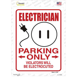 Electrician Parking Electrocuted Wholesale Novelty Rectangular Sticker Decal