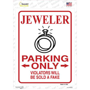 Jeweler Parking Sold A Fake Wholesale Novelty Rectangular Sticker Decal