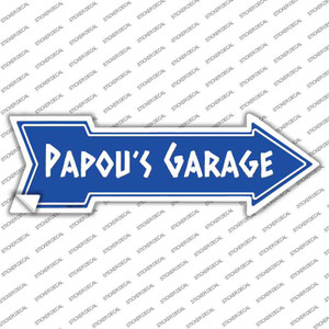 Papous Garage Blue Wholesale Novelty Arrow Sticker Decal